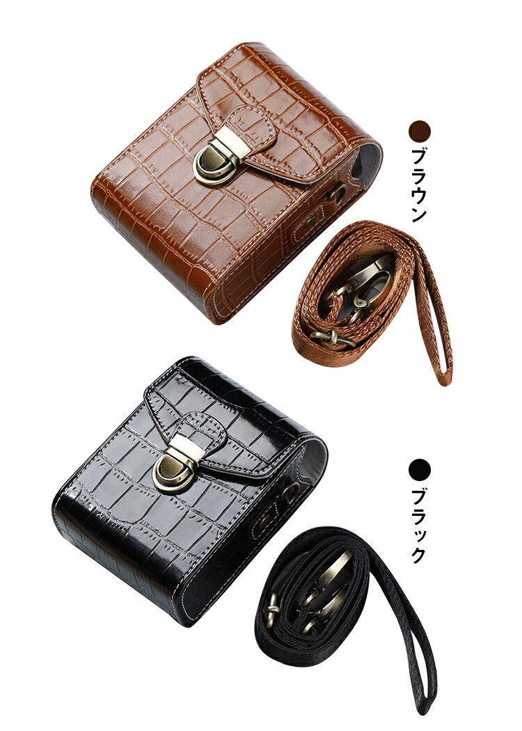 CANON IXY 650 m ケース カバー ショルダーストラップ付き PUレザー