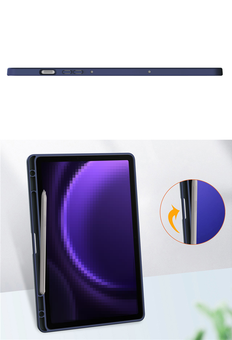 Galaxy Tab S9 FE ケース 10.9インチ クリア 手帳型 カバー 背面透明 PUレザー スタンド機能 ペン収納 サムスン ギャラクシー タブS9 FE  10.9インチ｜keitaiichiba｜04