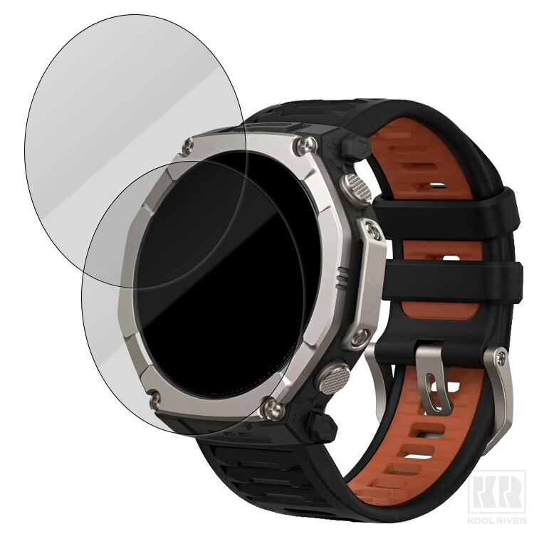 Insta Amazfit T-Rex Ultra�Ή� 2 �K���X�t�B���� �����K���X 2���Z�b�g �`�����h�~ �t���ی�v���e�N�^�[/�K���X �t�B���� �t���ی십���K���X