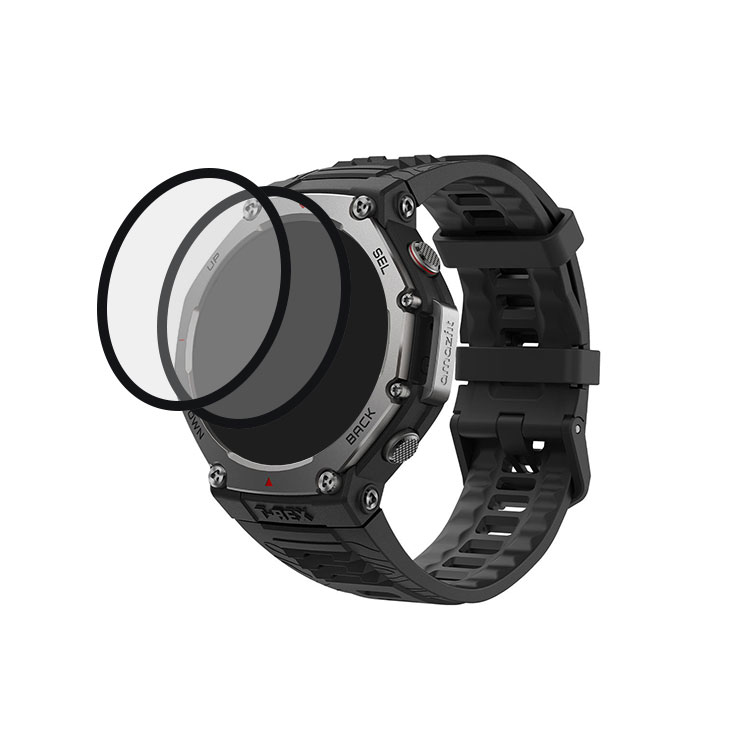 Amazfit T-Rex 3 �t���ی�t�B���� 2������ �S�ʕی� PMMA�f�� ���h�~ �v���e�N�^�[ �t�B���� �A�}�Y�t�B�b�g T-���b�N�X3 �ی�V�[�g