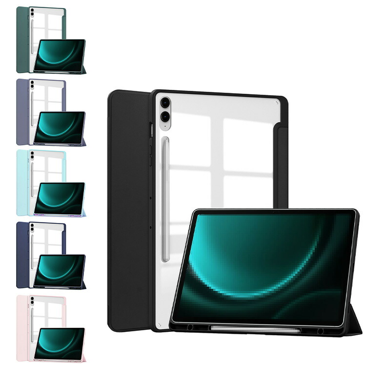 Galaxy Tab S10+ �P�[�X 12.4�C���` �蒠�^�J�o�[ �I�[�g�X���[�v �@�\�t�� �N���A �w�ʓ��� �蒠�^ PU���U�[ Samsung �T���X�� �M�����N�V�[ �^�uS10+