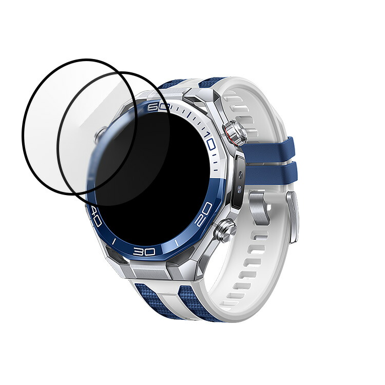 HUAWEI WATCH Ultimate 2 PMMA�ی�t�B���� 2���Z�b�g ������ �C�A�[�� �w��h�~ �\��t���ȒP