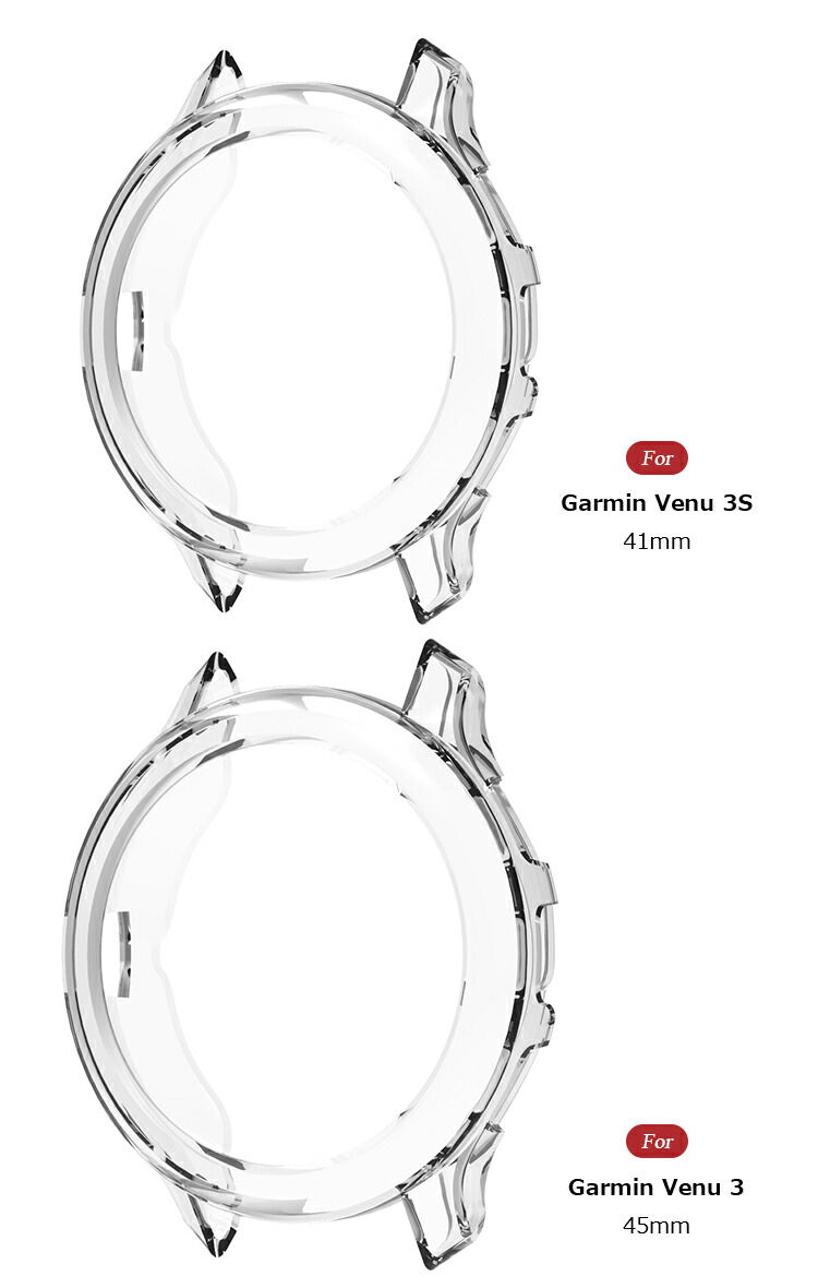 Garmin Venu 3 クリアケース Venu 3S カバー クリア 透明 ソフト TPU プロテクターカバー 保護ケース/カバー ガーミン ヴェニュー3/3S 耐衝撃ケース/カバー｜keitaiichiba｜04
