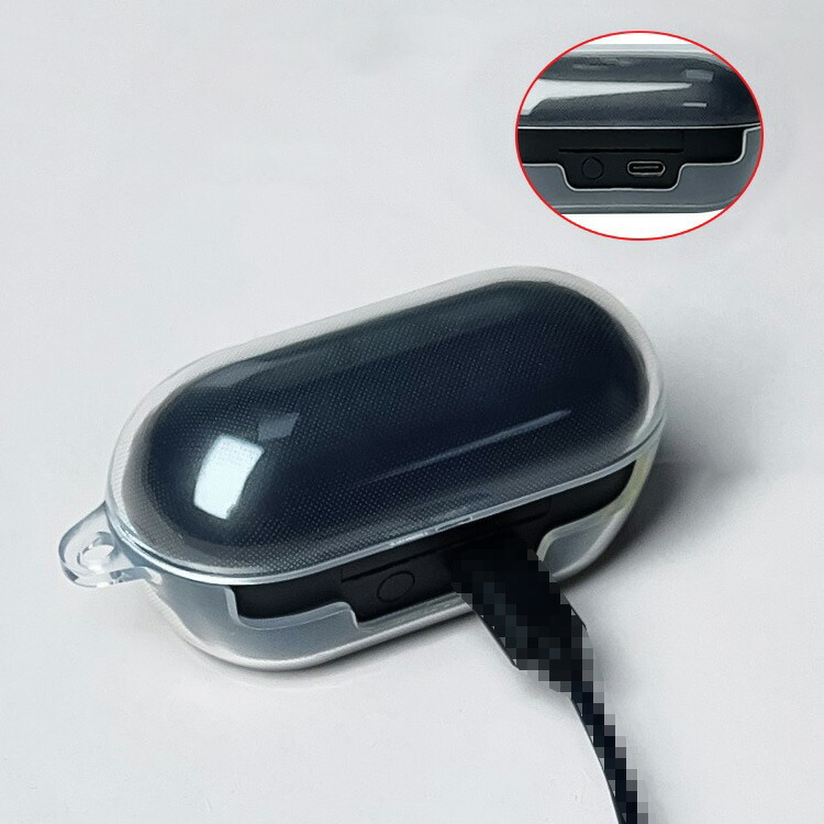 WF-C710N クリアケース クリア 透明 TPU シンプル カラビナ付き 保護