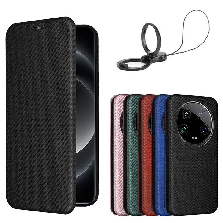 Xiaomi 14 Ultra �P�[�X �蒠�^ �J�o�[ �蒠�^���U�[�P�[�X PU���U�[ �J�[�{���� �J�[�h���[ �����O�t�� �X�g���b�v�t�� �X�^���h�@�\ �ی�P�[�X �V���I�~