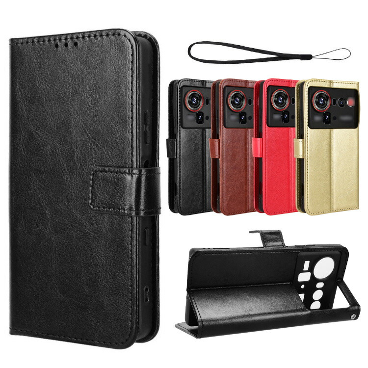 Nubia Z80 Ultra �P�[�X �蒠�^ �J�o�[ PU���U�[ �蒠�^PU���U�[�P�[�X �X�^���h�@�\ �J�[�h���[ �R �X�g���b�v�t�� ZTE �k�r�A Z80 �E���g�� �A���h���C�h