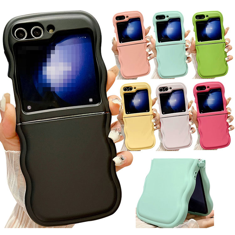 Galaxy Z Flip6 �P�[�X / �J�o�[ �܂肽���݌^ �g��  TPU �\�t�g�P�[�X �V���v�� �X�g���b�v�� Samsung �M�����N�V�[ Z �t���b�v6 �A���h���C�h ����