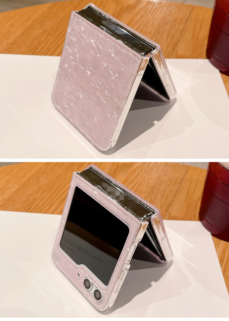 Galaxy Z Flip6 ケース / カバー 折りたたみ型 貝殻風模様