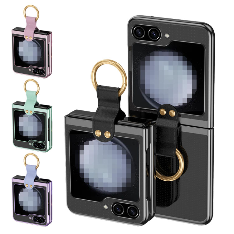 Galaxy Z Flip6 �P�[�X �N���A �J�o�[ �܂肽���݌^ ���� �N���A ���b�L ��̌^�����O�t�� ������ �����h�~ �Ў葀�� ����� Samsung �T���X��