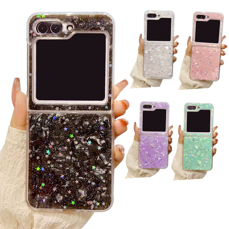 Galaxy Z Flip6 �P�[�X / �J�o�[ �܂肽���݌^ �L�k���͗l ���炫�� �L���L�� Samsung �M�����N�V�[ Z �t���b�v6 ���� ������ �������� �������