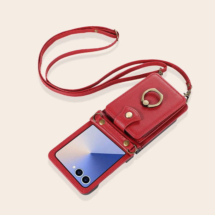 Galaxy Z Flip7 スマホショルダー ケース /カバー 折りたたみ型 PU