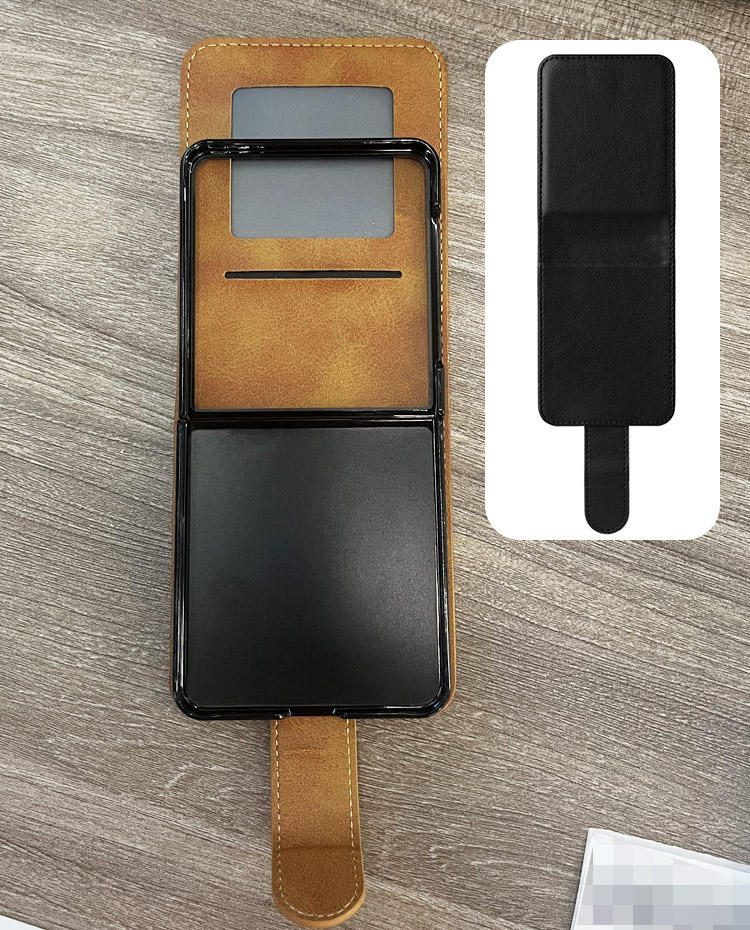 Galaxy Z Flip7 ケース /カバー 折りたたみ型 PUレザー カード収納