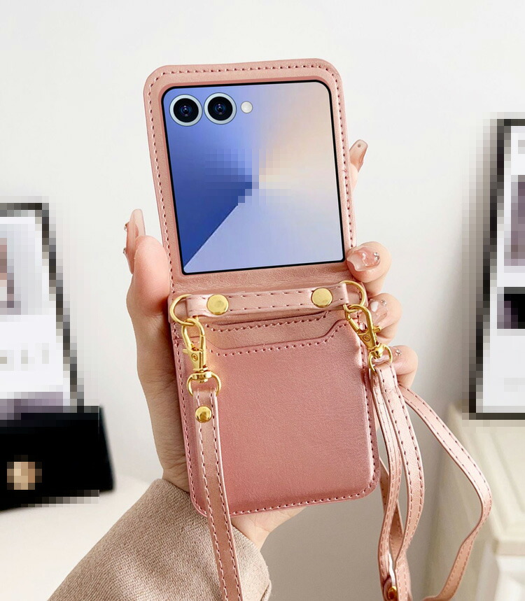 Galaxy Z Flip7 スマホショルダー ケース /カバー 折りたたみ型 PU