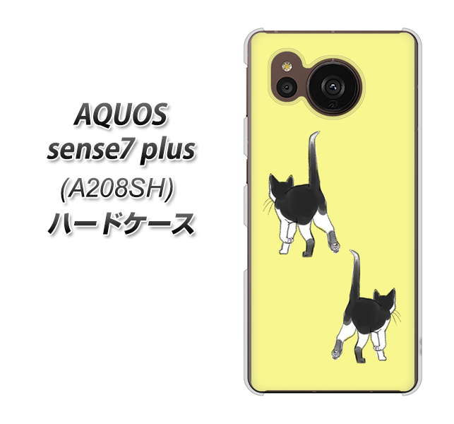 �A�N�I�X �Z���X7 plus A208SH �n�[�h�P�[�X �J�o�[ YJ218 �l�R �˂� �L ���킢�� �f�ރN���A UV���