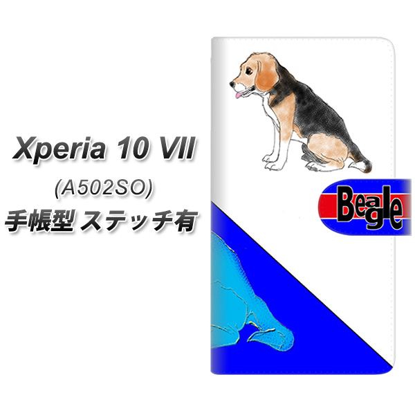 Xperia10VII A502SO �蒠�^ �X�}�z�P�[�X �y�X�e�b�`�^�C�v�z YD862 �r�[�O��03 UV��� ���J��