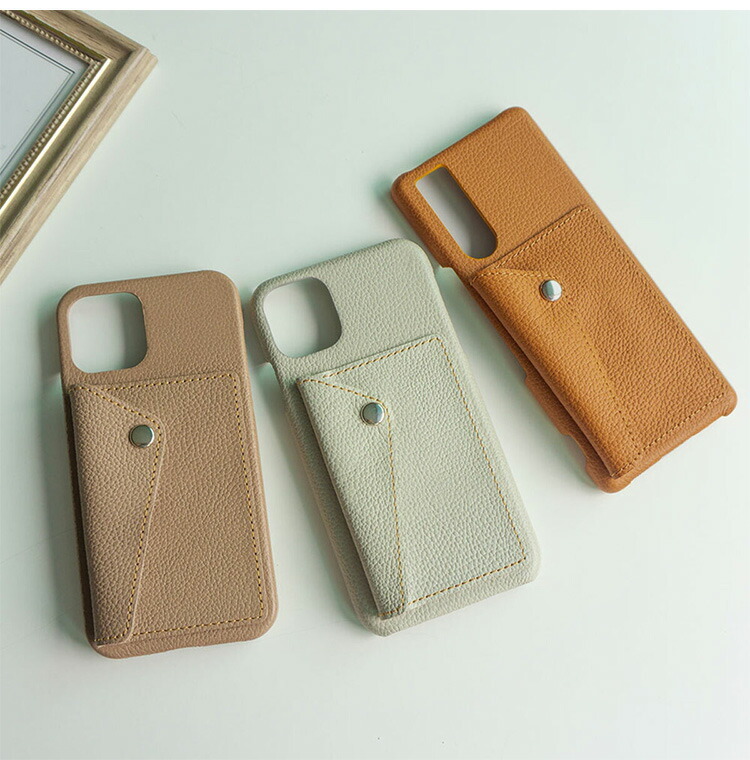 ダマスカス 専用ケース付き スマホケース 多機種対応 iphone16 ケース まるっと ナチュラル