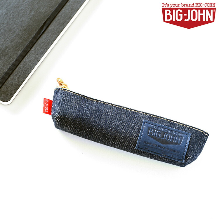 ペンケース BIG JOHN デニム 岡山デニム 本革 革 レザー ビッグ