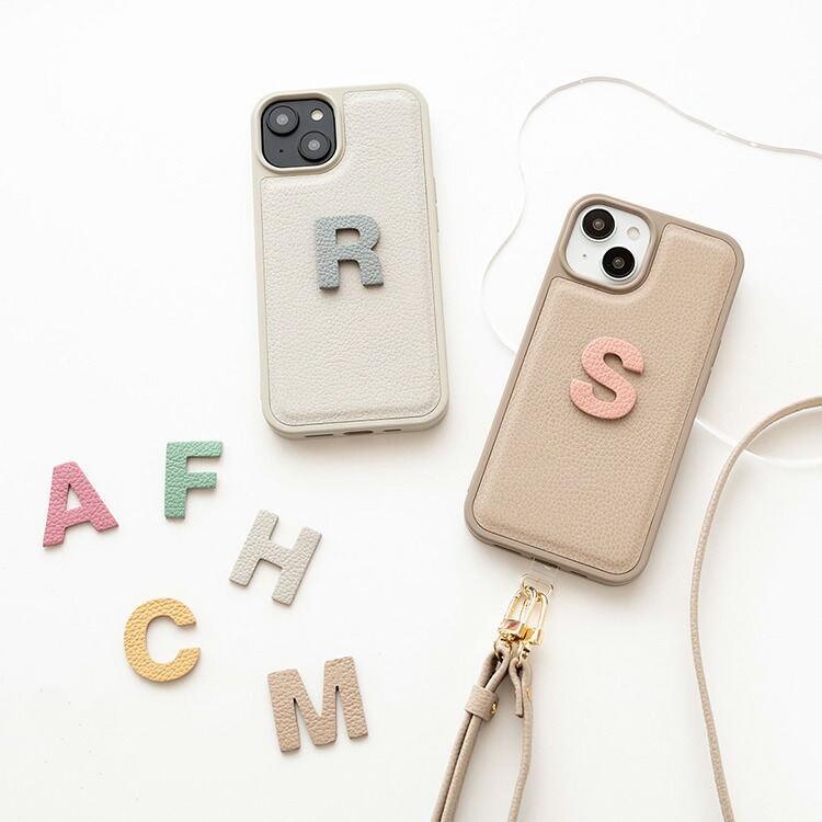 ハンド付き☆イニシャルが入れられるレザーIPHONEケース ハンド付き☆イニシャルが入れられるレザーIPHONEケース (iPhone