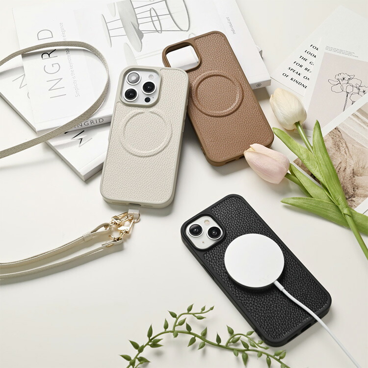 iPhone限定 スマホケース カラー リアケース MagSafe対応 Simple