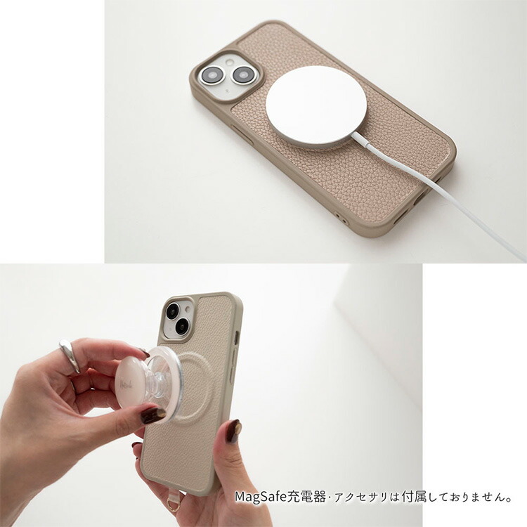 iPhone限定 スマホケース カラー リアケース MagSafe対応 Simple 名入れ ストラップ ストラップホルダー ステンレス スマホショルダー メール便送料無料 |  | 03