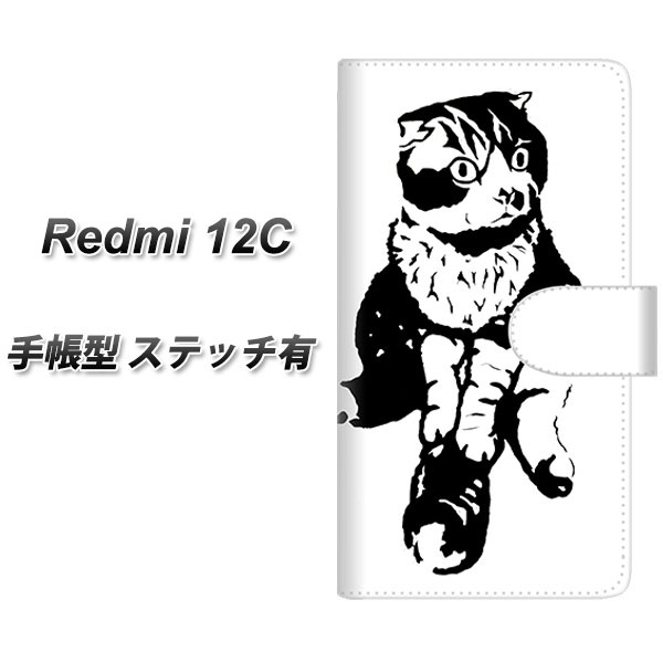 �V���I�~ Redmi 12C �蒠�^ �X�}�z�P�[�X �y�X�e�b�`�^�C�v�z YE935 �ɂ�` UV��� ���J��