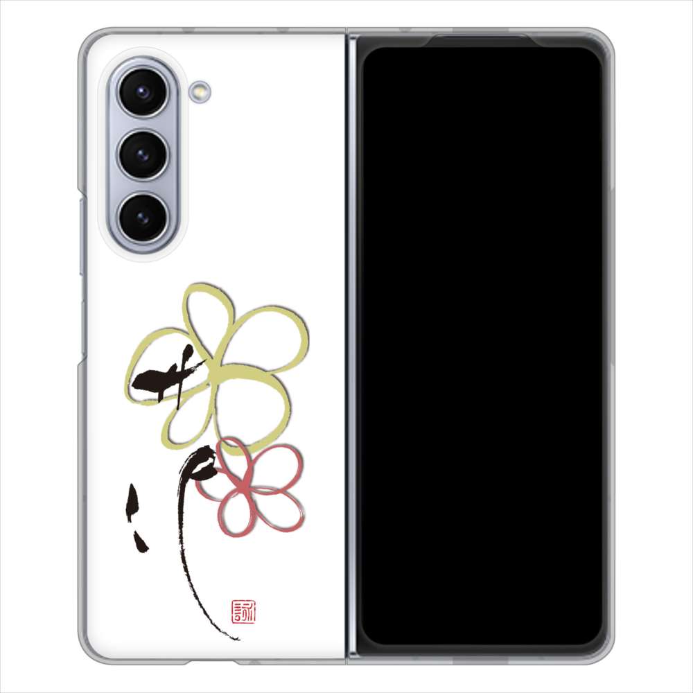 �M�����N�V�[Z Fold5 SCG22 �n�[�h�P�[�X �J�o�[ OE800 flower �f�ރN���A UV���