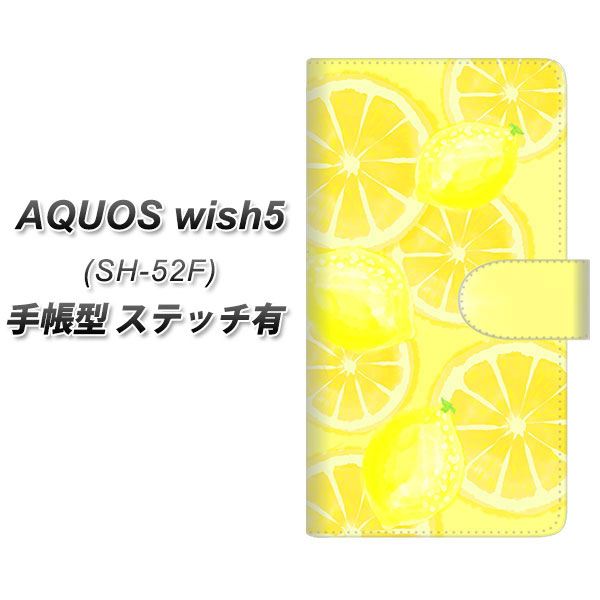 �A�N�I�X wish5 SH-52F �蒠�^ �X�}�z�P�[�X �y�X�e�b�`�^�C�v�z YJ152 �t���[�c ������ 3 UV��� ���J��