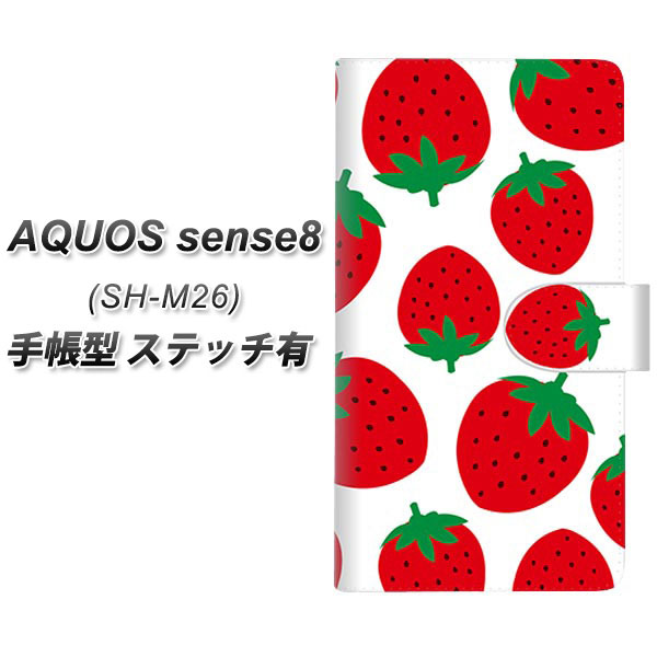 �A�N�I�X �Z���X8 SH-M26 �蒠�^ �X�}�z�P�[�X �y�X�e�b�`�^�C�v�z SC818 �傫���C�`�S�͗l ���b�h UV��� ���J��