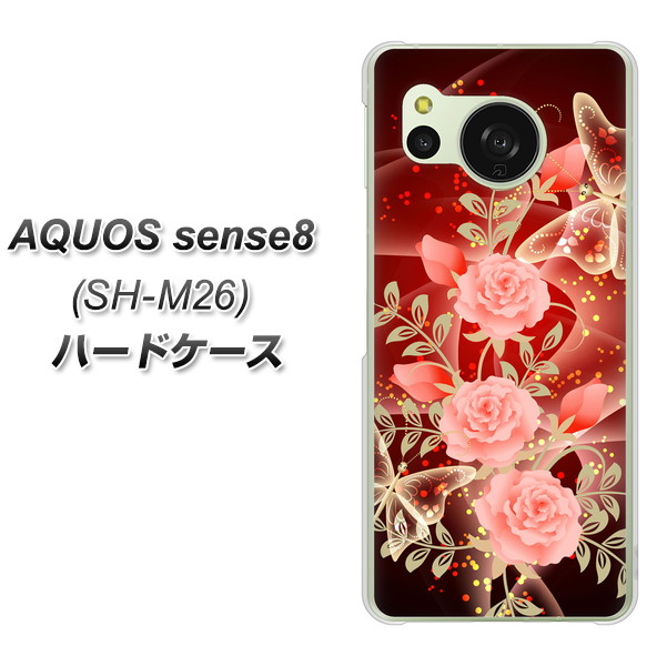 �A�N�I�X �Z���X8 SH-M26 �n�[�h�P�[�X �J�o�[ VA824 ���f�̒��ƃs���N�̃o�� �f�ރN���A UV���