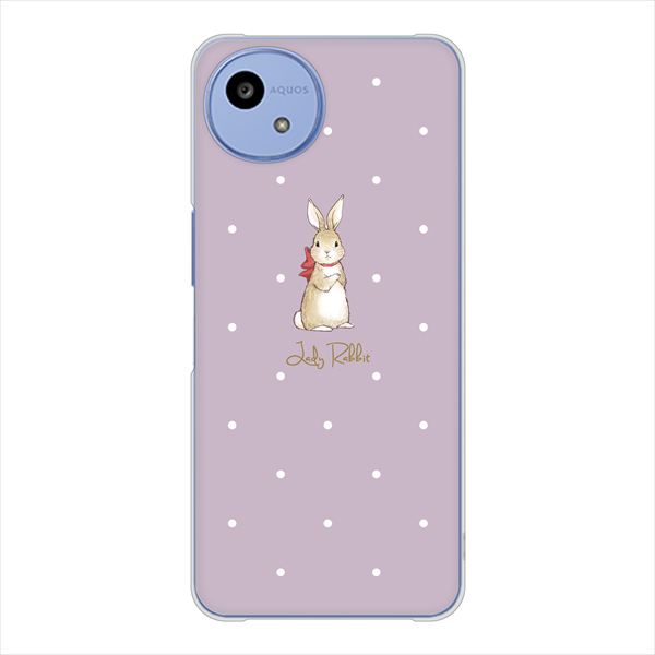 �A�N�I�X wish5 SH-M32 �n�[�h�P�[�X �J�o�[ SC963 Lady Rabbit �p�[�v���O���[ �f�ރN���A UV���