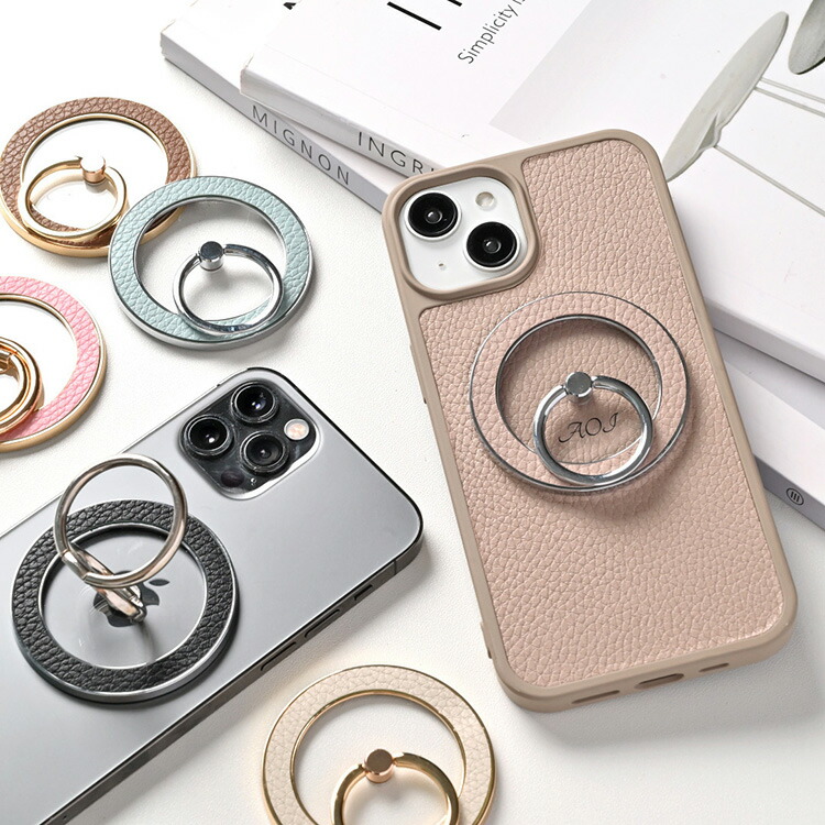 MagSafe対応 スマホリング Simple -クラシック- 名入れ 多機能リング