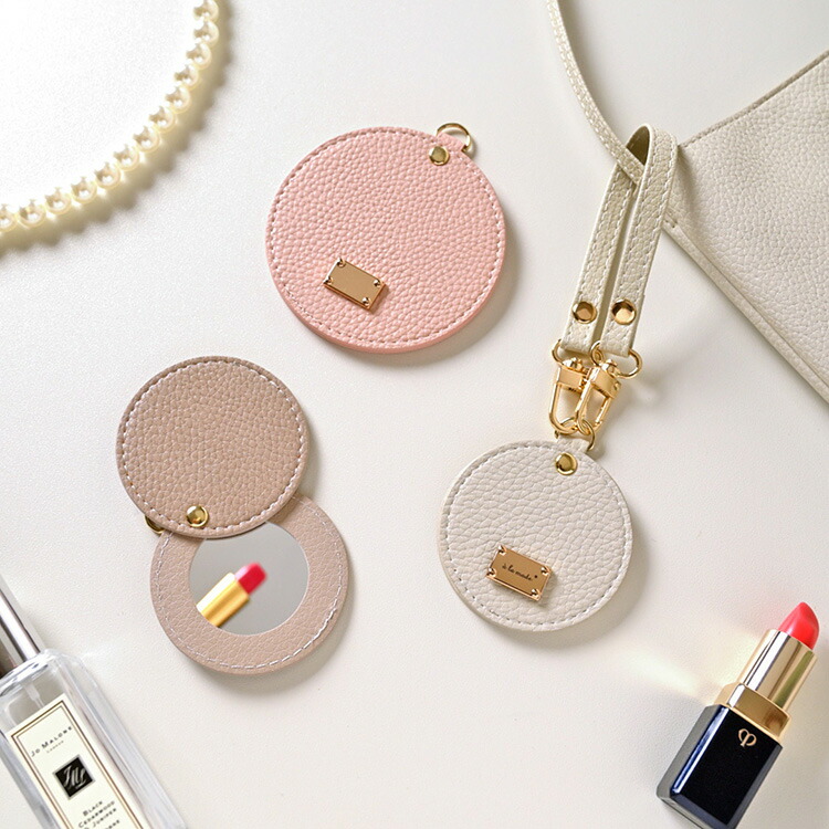 名入れ 手鏡 コンパクトミラー ラウンドミラー mini 【 simple