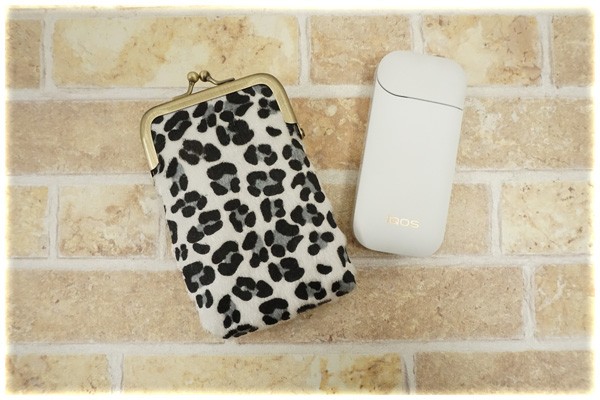 アイコス ケース がま口 ポーチ ヒョウ柄 レオパード iQOSケース 新型