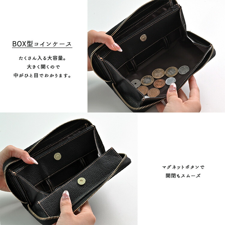 じゃばら式 ロングウォレット 岡山デニム デニム 本革 長財布 コイン