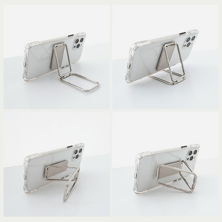 全機種対応 スマホケース スマホ 多機能リング クリアケース付 Simple