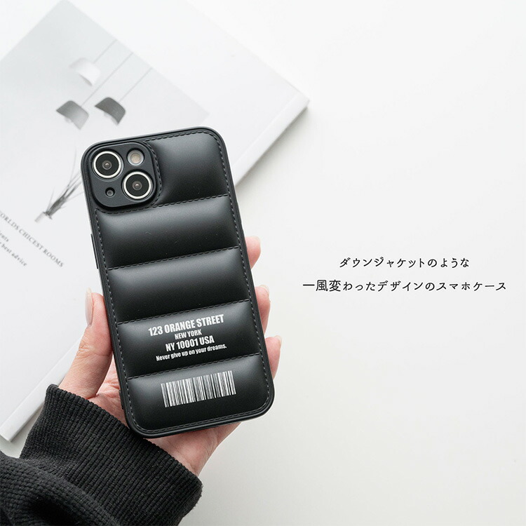 iPhone限定 スマホショルダー HMストラップ付 ダウンジャケット