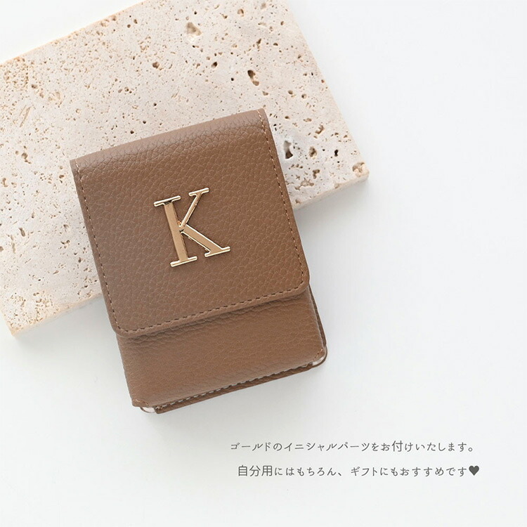 リップケース ミラー付き simple イニシ...の詳細画像4
