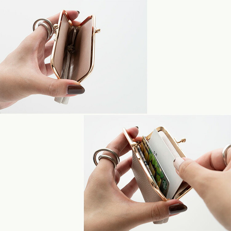 がま口 ポーチ simple 名入れ コインケース カードケース マルチ
