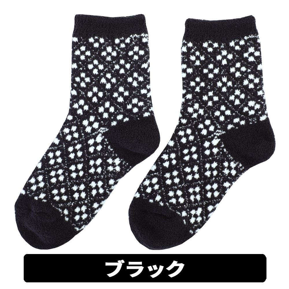 ソックス 靴下 裏起毛  暖かい 無縫製 冷え予防 室内 ストライプ レディース  マシュマロ 女性 日本製｜kenbee-sports-socks｜02