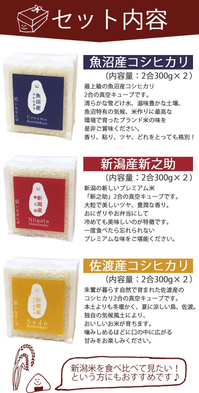 食べ比べ極みセット　令和4年産　魚沼産コシヒカリ　新之助　白米各5キロ03 コシヒカリ 令和6年産 新潟米 食べ比べ ギフト まごころキューブ