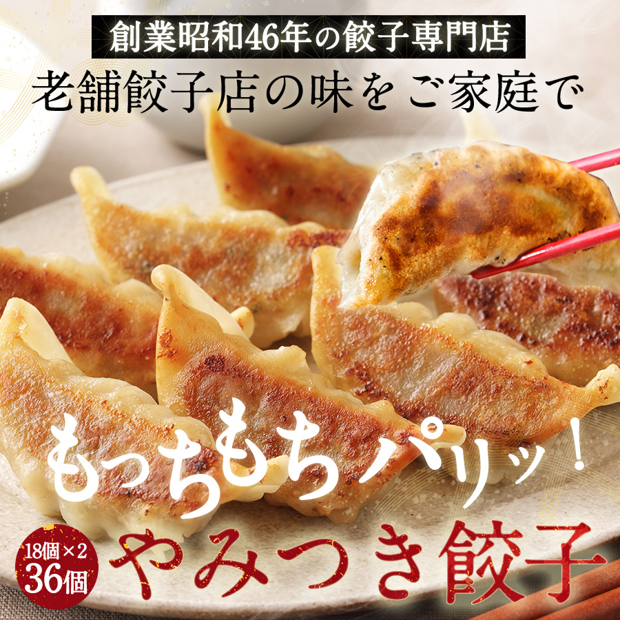 やみつき餃子 2トレー 36個入(18個×2) 冷凍餃子 餃子 冷凍食品 お取り寄せ ポイント消化