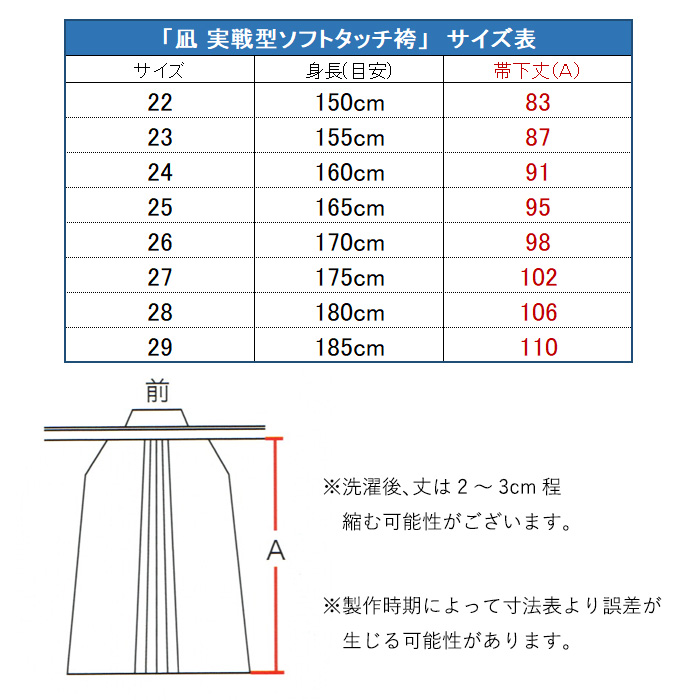 加工所取寄せ品】 剣道 綿袴 正藍染 ○[凪] 実戦型ソフトタッチ