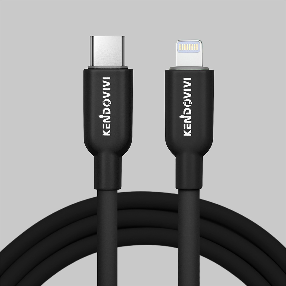 爆買 【2点目半額】シリコン iPhone 充電ケーブル PD27W 急速充電 太め 柔らか 絡まないタイプC ライトニング 純正品質 0.25m/0.5m/1m/1.5m/2m C to Lightning | iPhone | 02