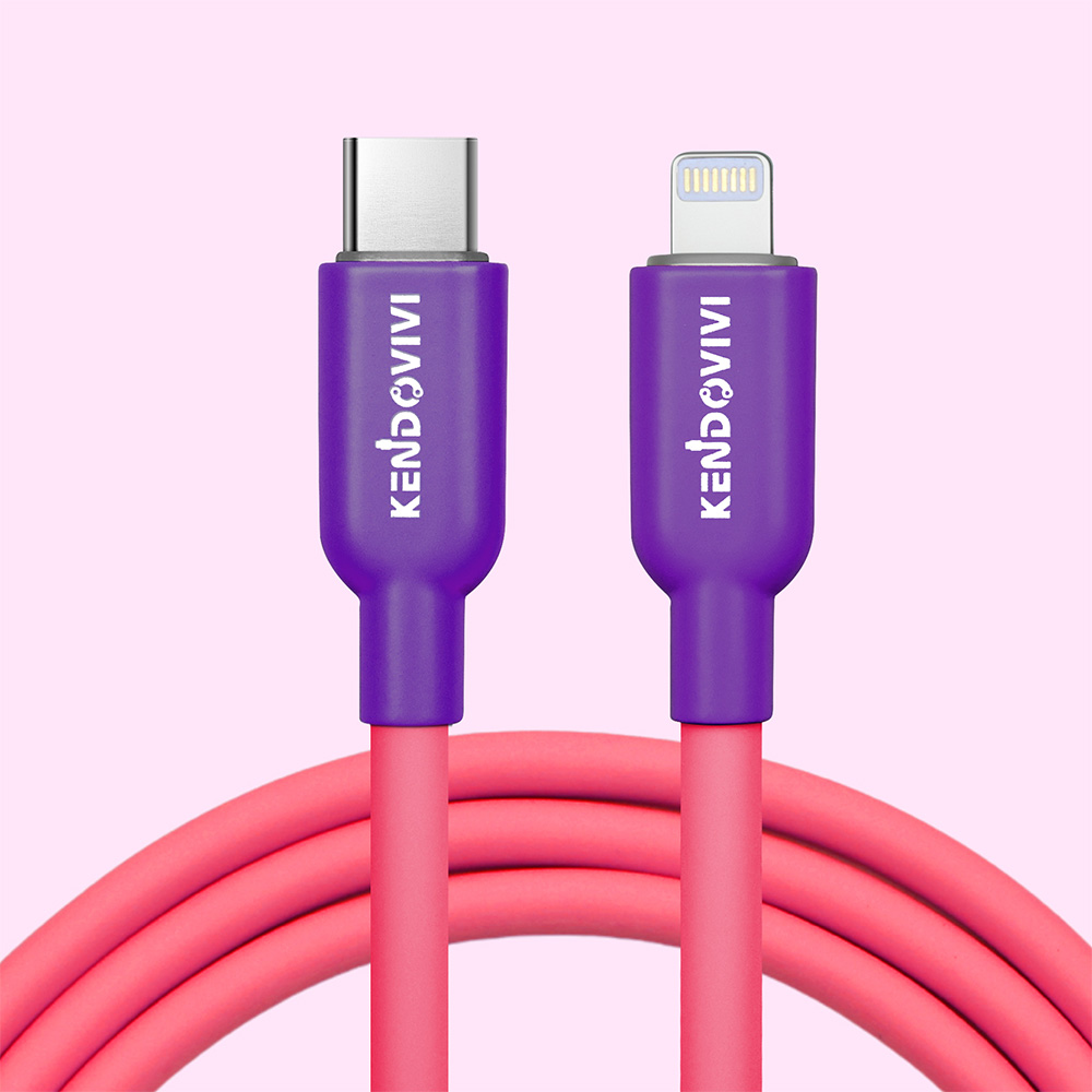爆買 【2点目半額】シリコン iPhone 充電ケーブル PD27W 急速充電 太め 柔らか 絡まないタイプC ライトニング 純正品質 0.25m/0.5m/1m/1.5m/2m C to Lightning | iPhone | 04