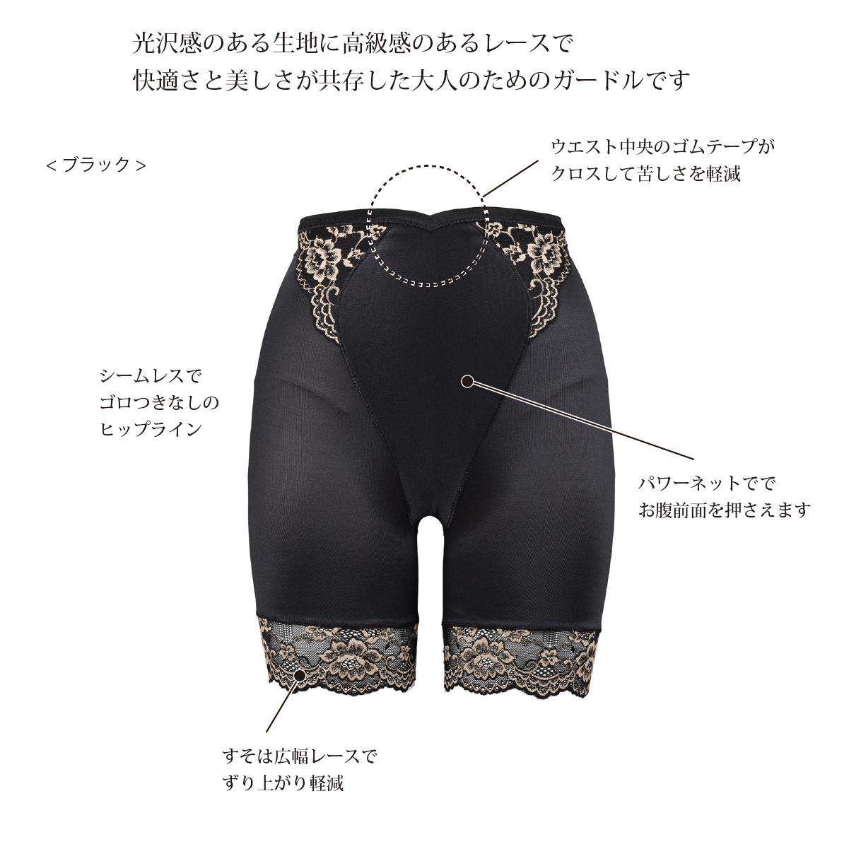 日本製 ジャケットイン ハイネック 半袖 美・REINE 母の日 プレゼント ギフト 補正下着 レディース 美REINE ビレーヌ 滋賀県 彦根 日本製 フロントクロス ロングガードル 美・REINE 母の日
