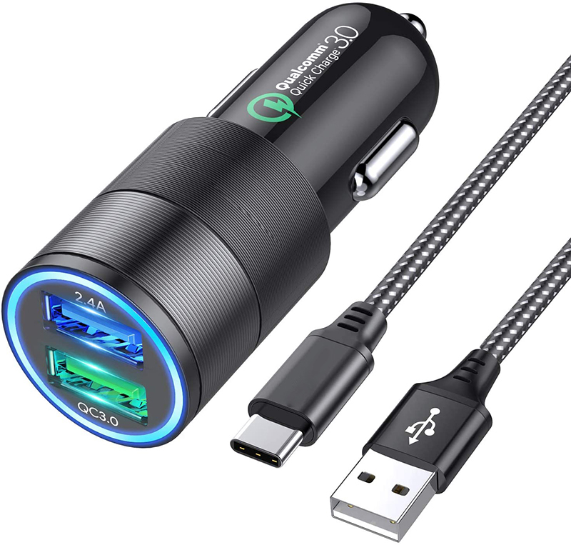 デュアル】 USB 車載充電器 急速充電 2USB ケーブル付 3ポート 12V/24V 車 充電器 iPhone等その他Android/IQOS対応  カーチャージャー 速い充電スピード シガーソケット：UMEOnlineShop があります - shineray.com.br