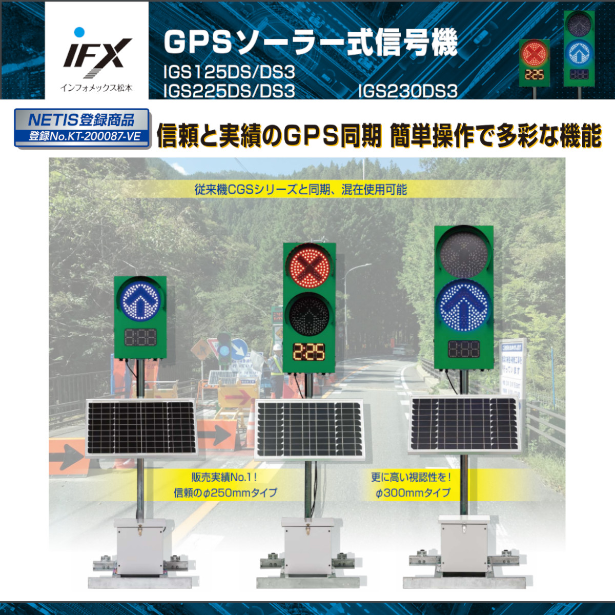 インフォメックス松本 信号機 IGS225DS3 2灯 大容量型 2台1セット