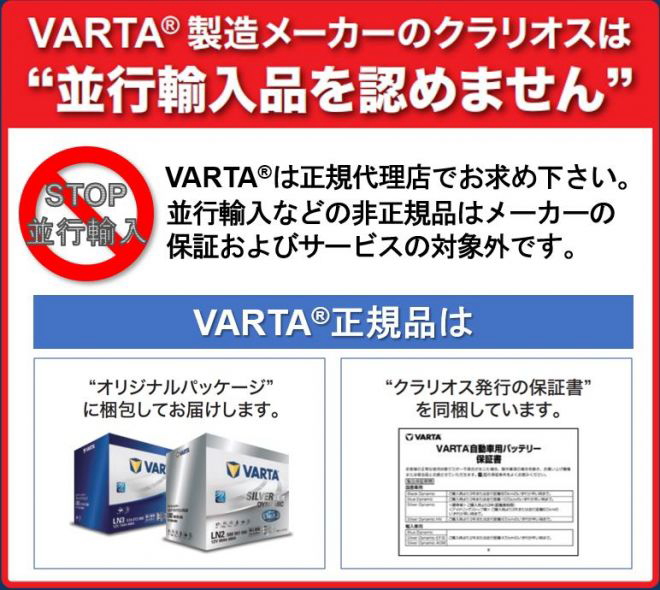 VARTA バッテリー バルタ シルバー ダイナミック LN4 / AGM / F21