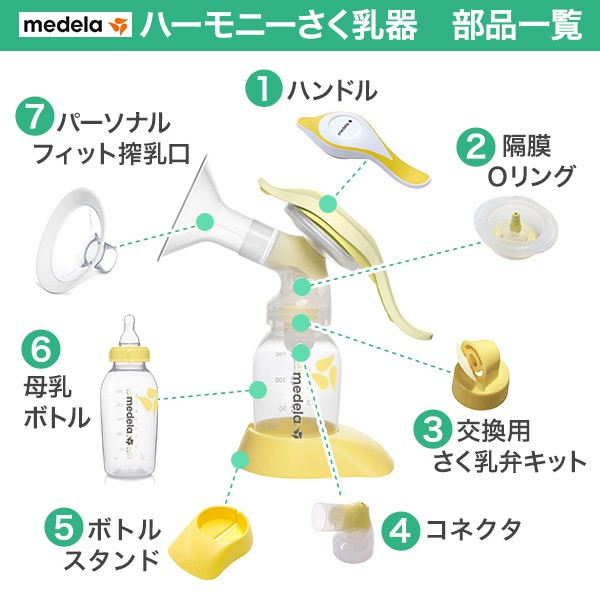 メデラ正規品 さく乳器 交換用さく乳弁キット スィング ハーモニー スペア パーツ オプション medela 出産 母乳育児