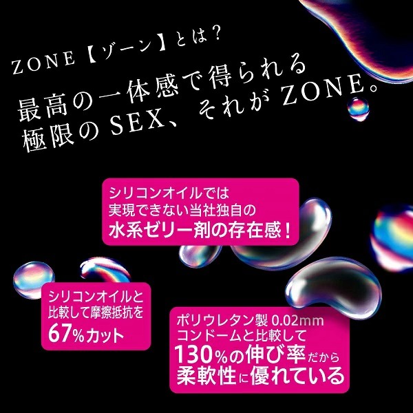 コンドーム 3箱 お試しセット（ZONE・オカモトゼロワン たっぷりゼリー・サガミオリジナル 0.01）0.01ミリ 001 ジェクス ゾーン OKAMOTO｜kenko-fan-nikko｜08